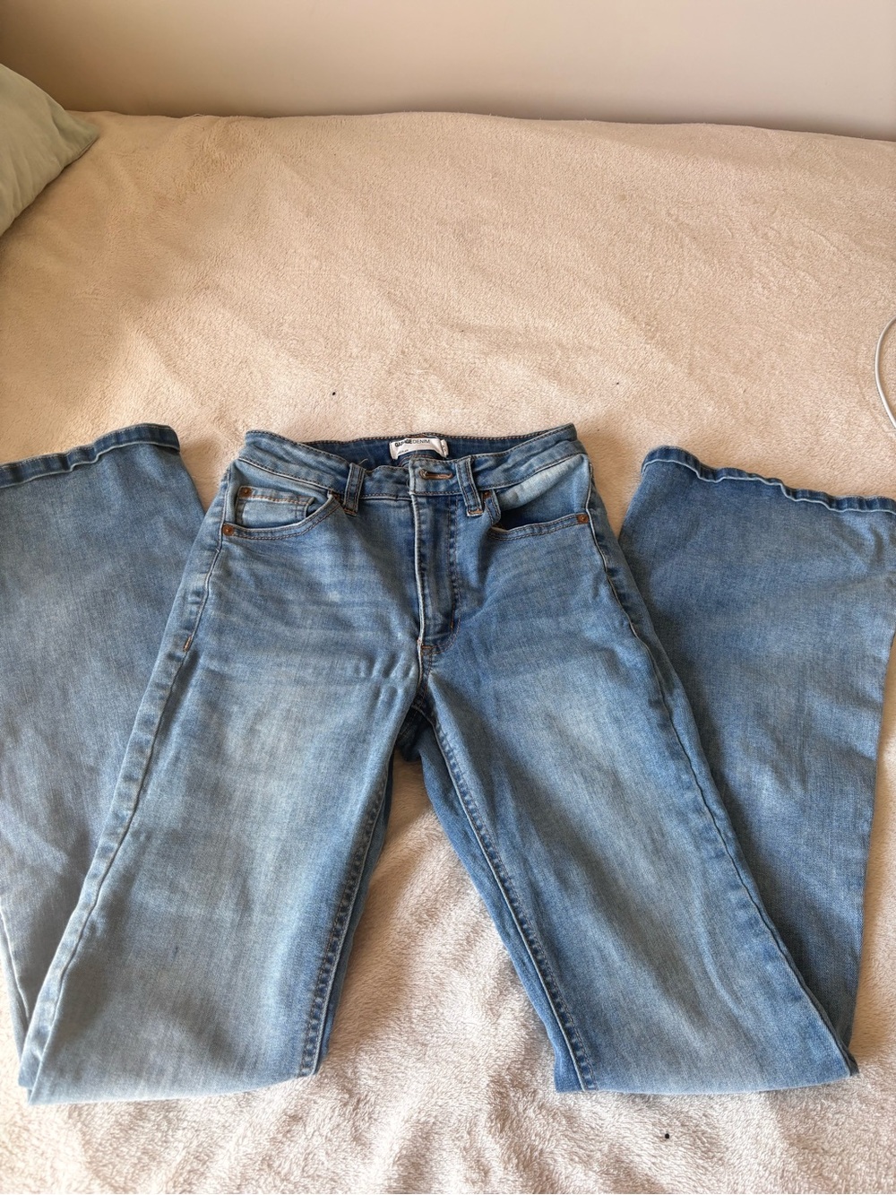 Garage Denim - Flared Blue Jeans - 00